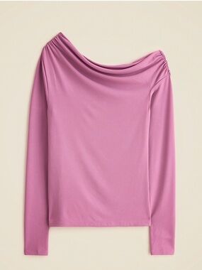 J. Crew NWT Matte jersey drapey off the shoulder top